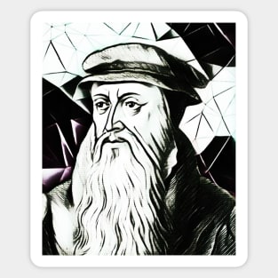 John Knox Black and White Portrait | John Knox Artwork 3 Sticker